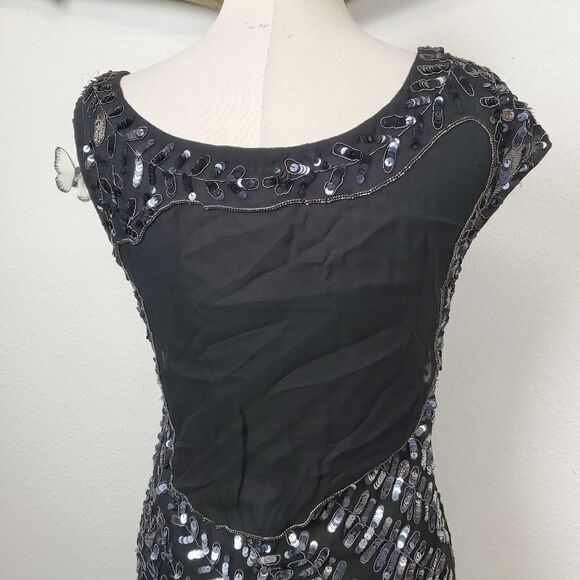 Alice + olivia black and silver ombre sequin dress - Picture 4 of 8